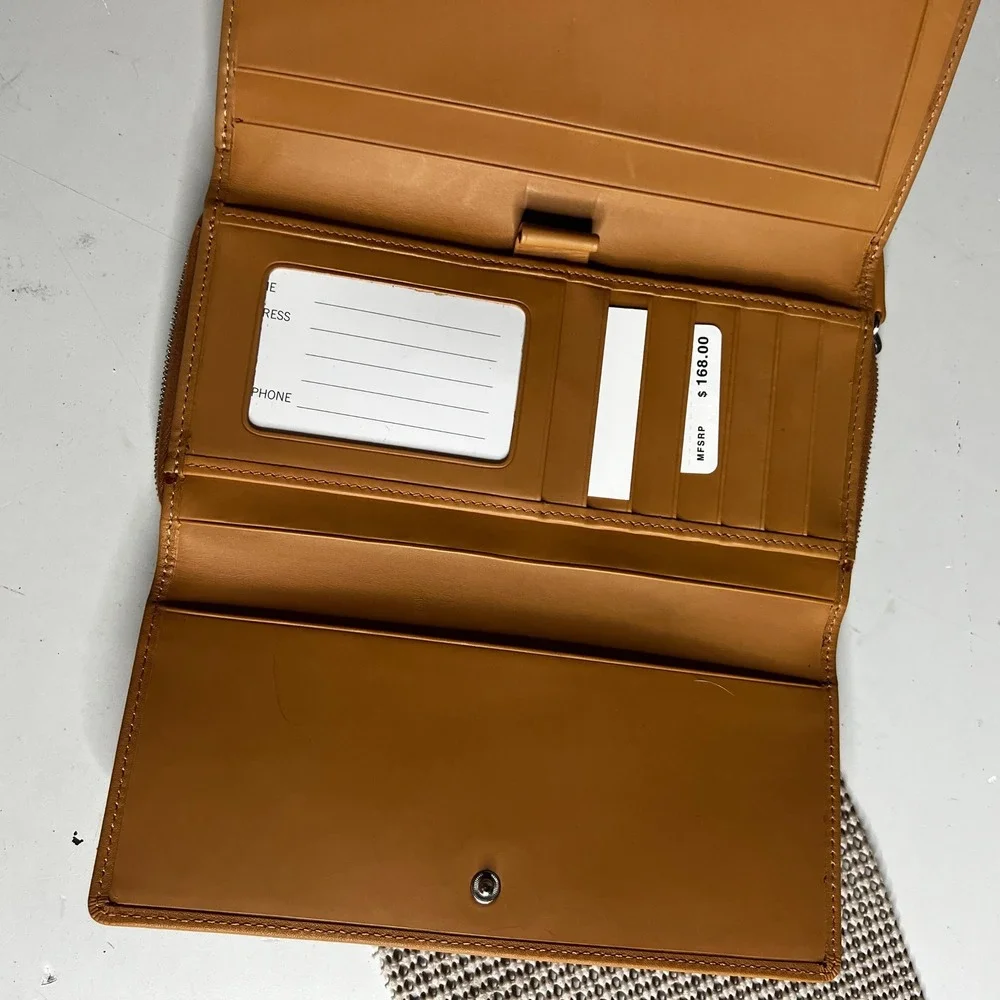 Coach leather checkbook